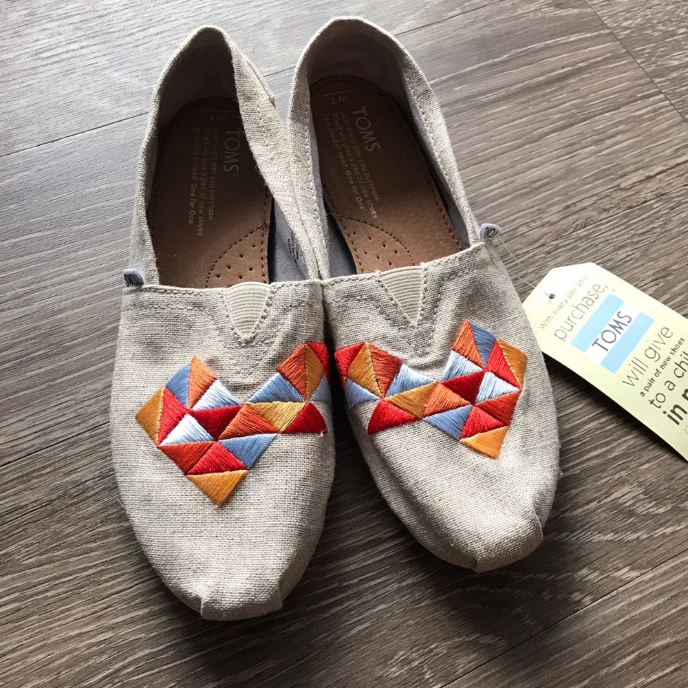 Toms colorful embroidered shoes